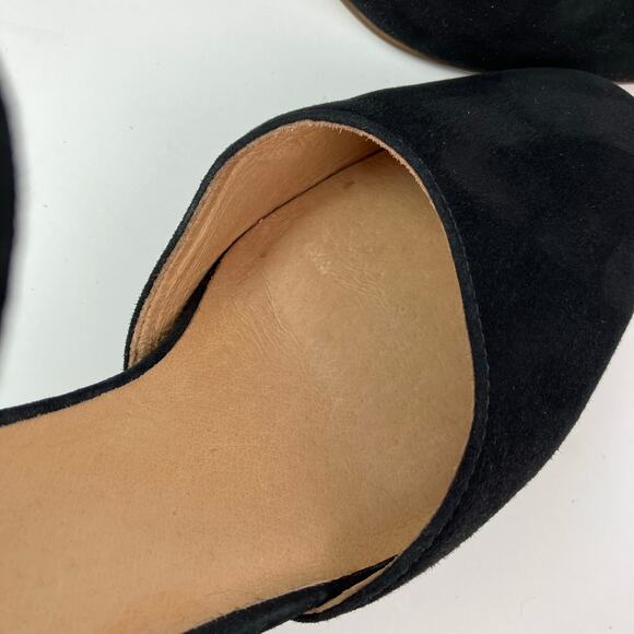 Madewell Sz 9 The Annalise Ankle-Strap Pump in Suede Black Chic Elegant Party - Picture 10 of 16
